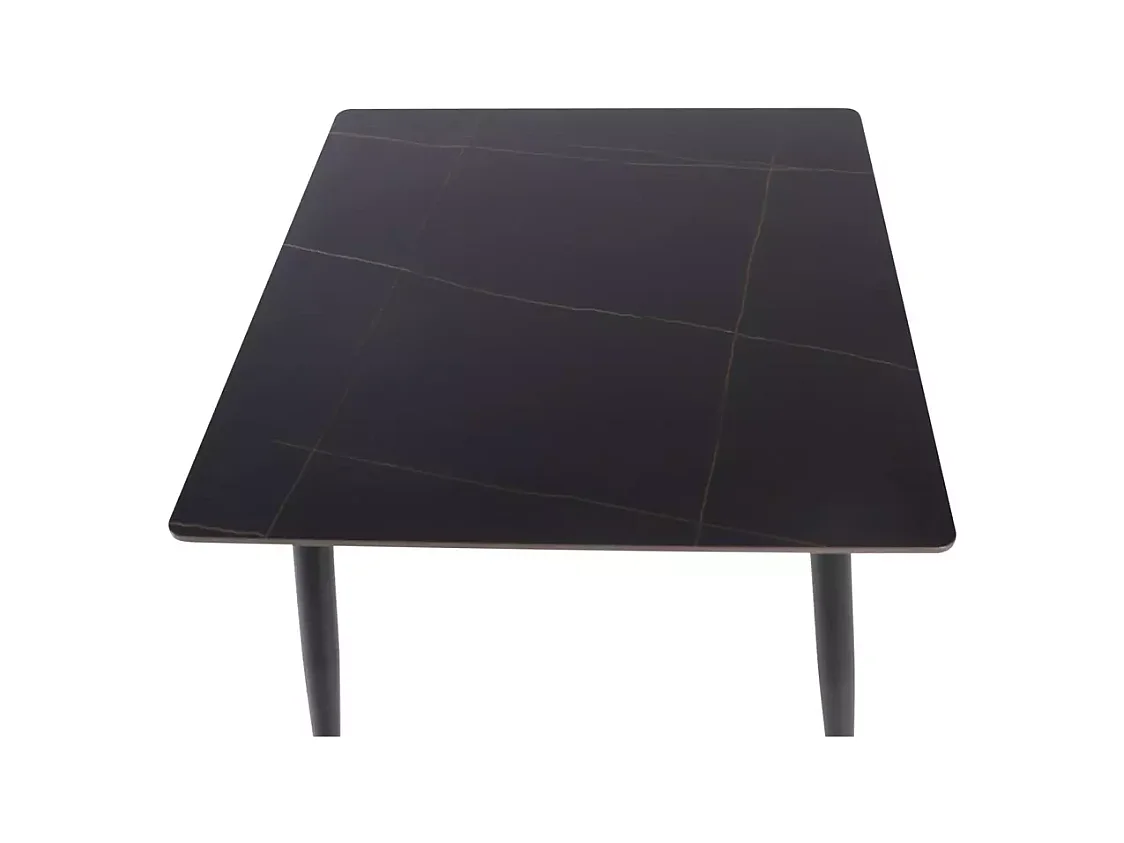 Tavolo da pranzo Rion (70x130)/ceramica/metallo/Nero