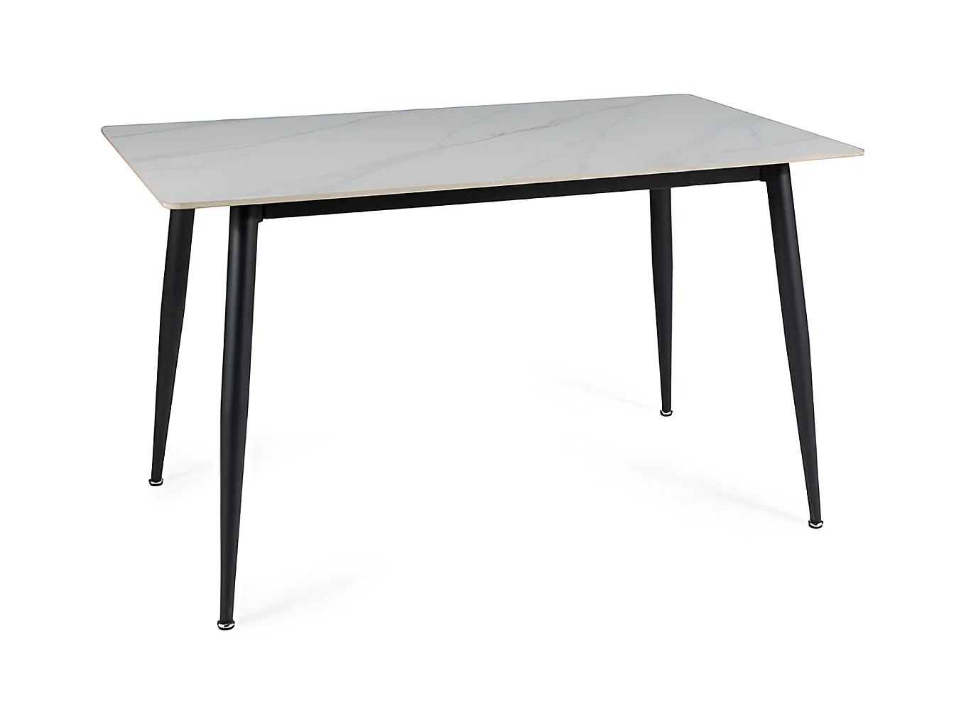 Tavolo da pranzo Rion (70x130)/ceramica/metallo/Bianco