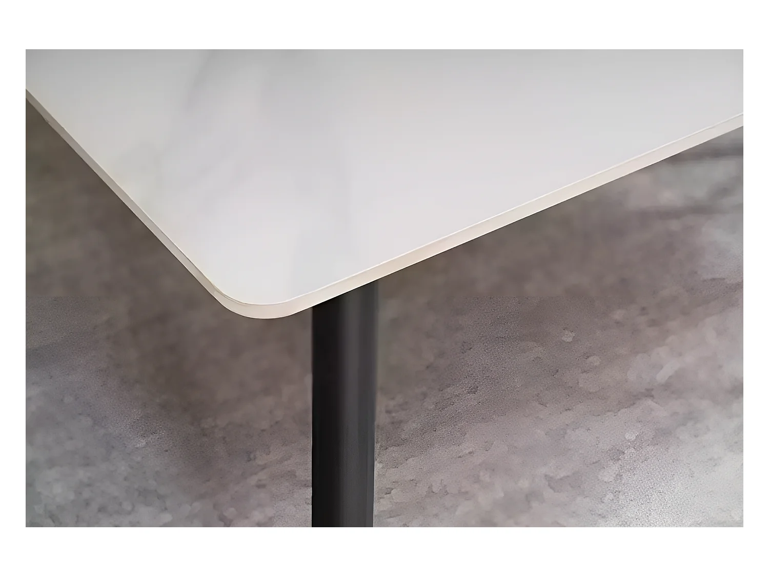 Tavolo da pranzo Rion (70x130)/ceramica/metallo/Bianco