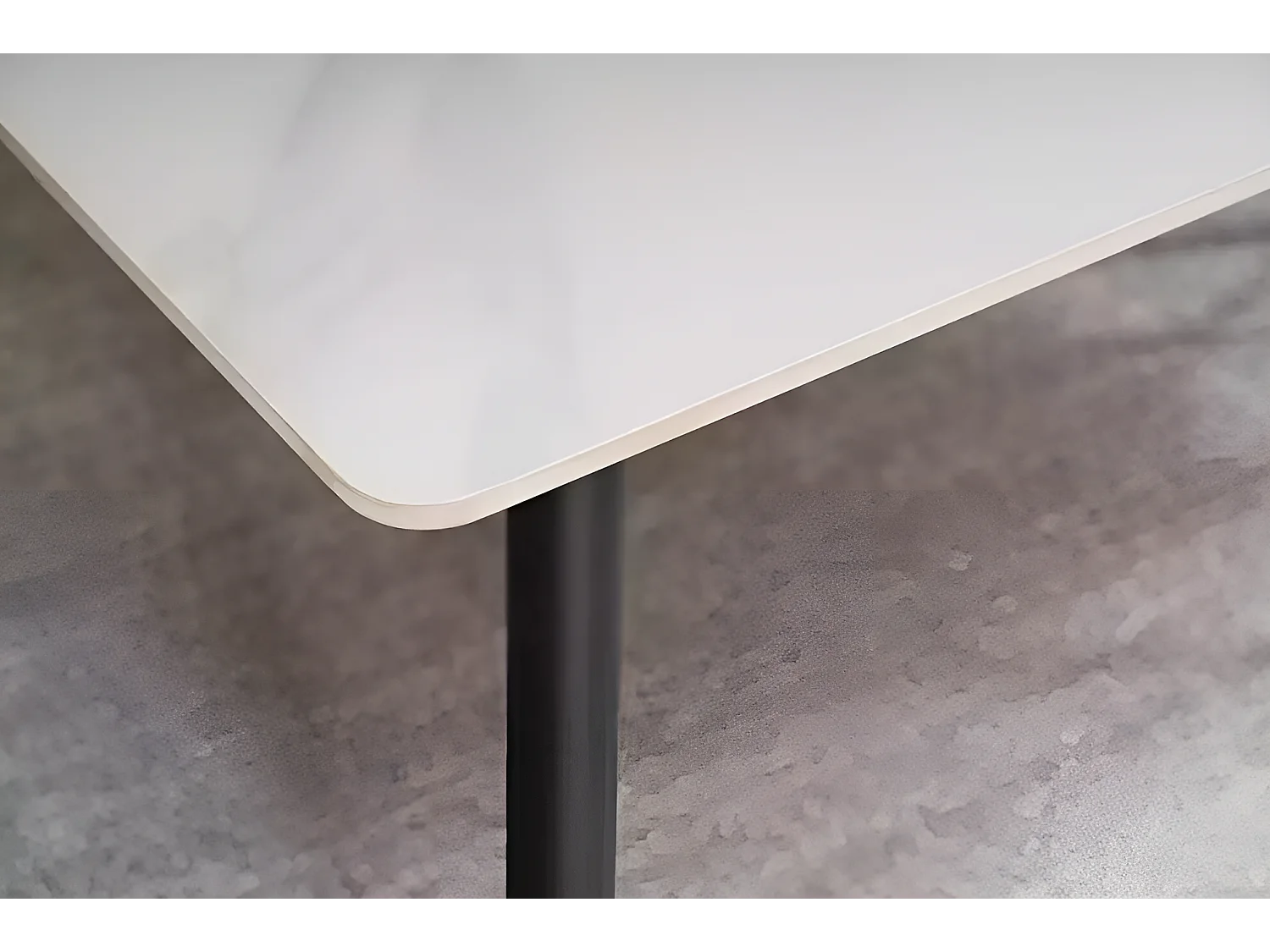 Table à manger Rion (70x130)/céramique/métal/Blanc