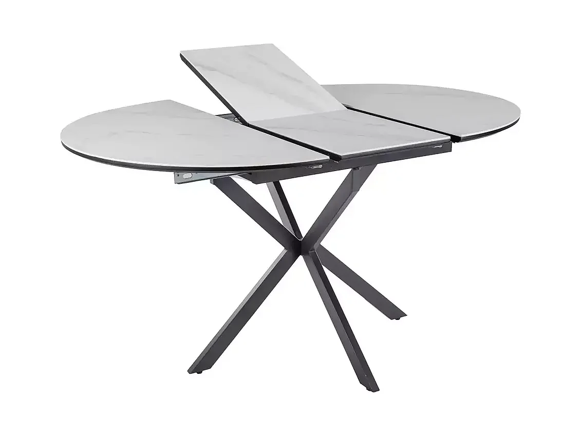 Esstisch Gaston(100x135)/Keramik/Metall/Weiss