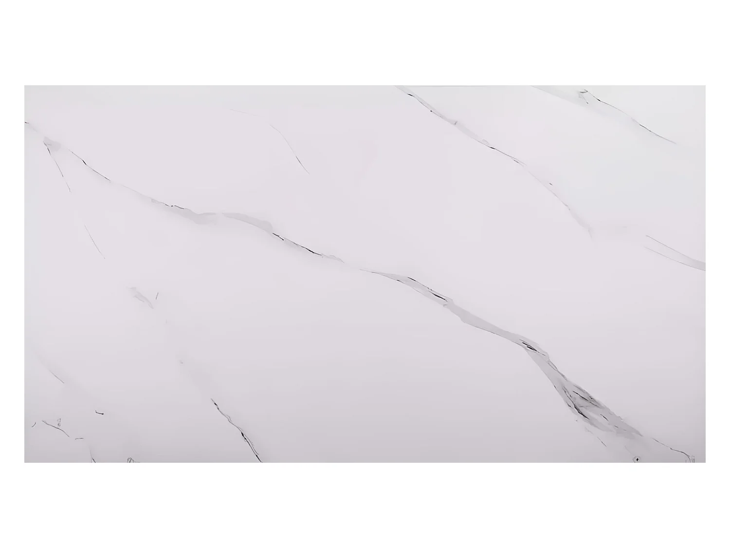 Table à manger Laconi (90x160-220)/céramique/métal/Blanc