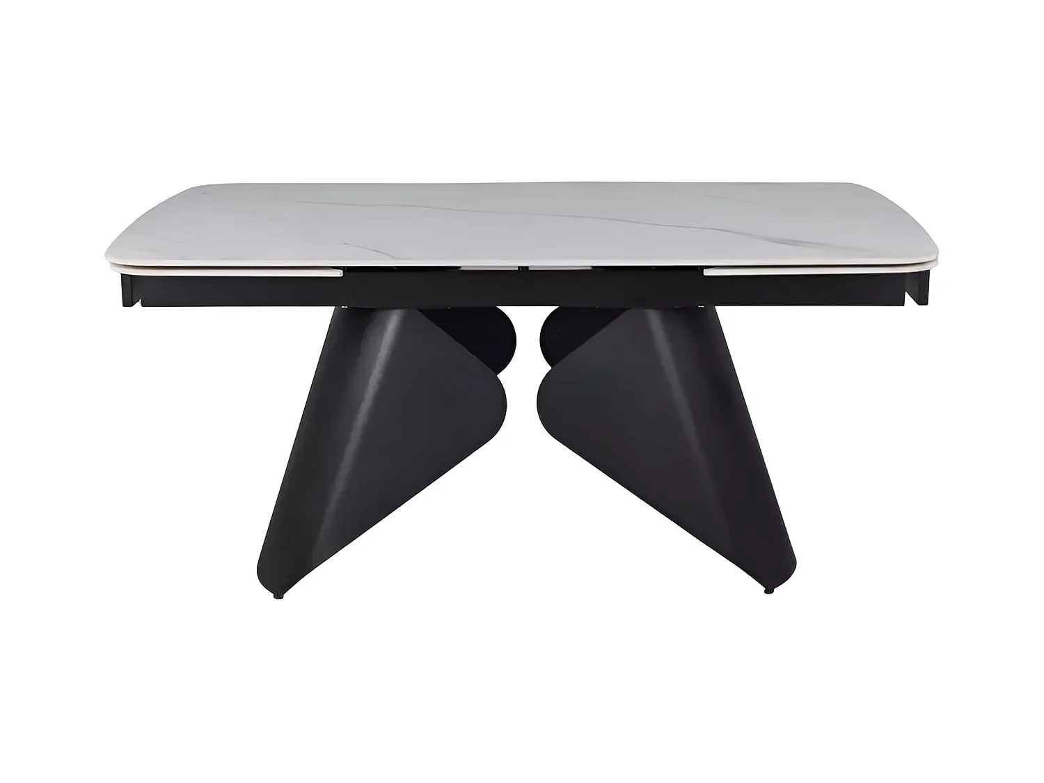 Esstisch Armando (90x160-240)/Keramik/Metall/Weiss