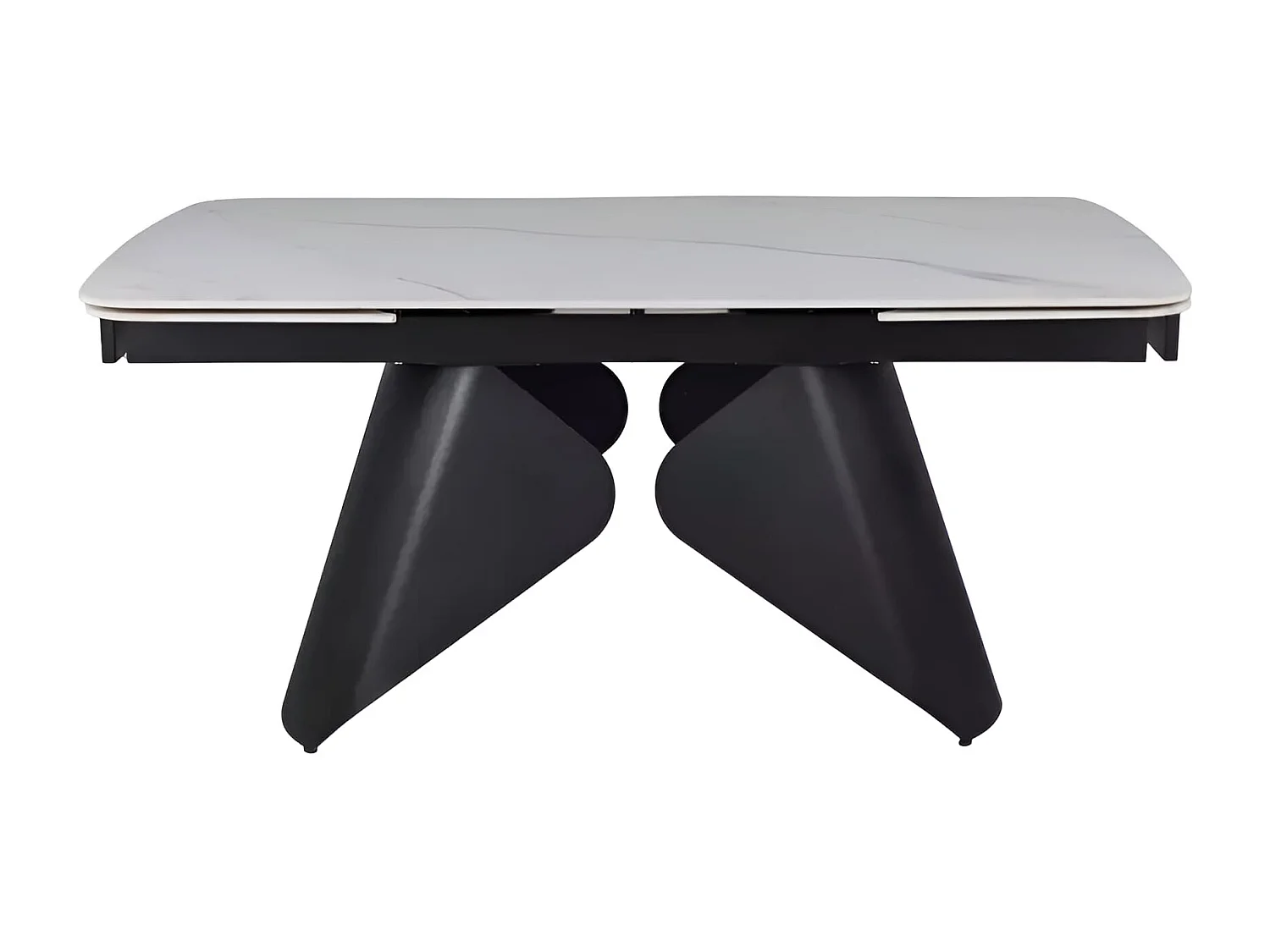 Esstisch Armando (90x160-240)/Keramik/Metall/Weiss