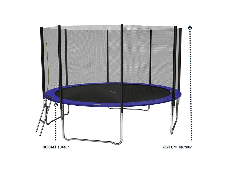 Trampoline pour enfant Jump4Fun Deluxe filet extérieur -12FT (366 cm)