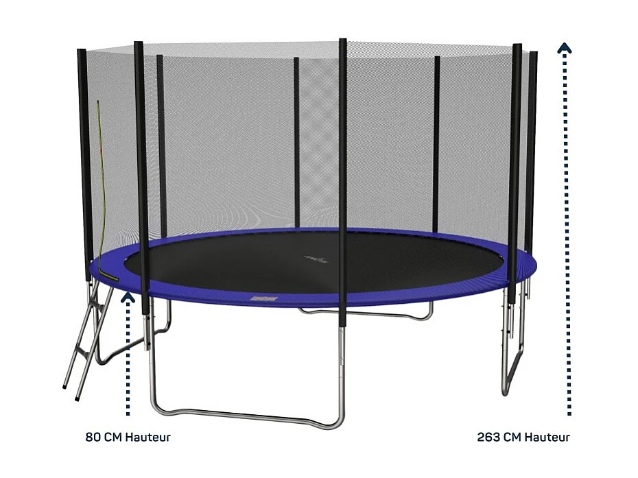 Trampoline pour enfant Jump4Fun Deluxe filet extérieur -12FT (366 cm)