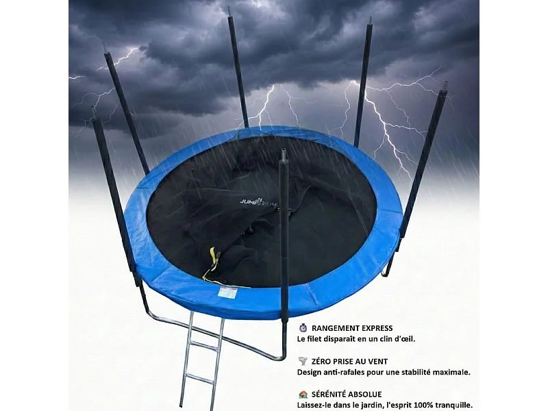 Trampoline pour enfant Jump4Fun Deluxe filet extérieur -8FT (244 cm)