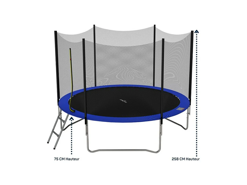 Trampoline pour enfant Jump4Fun Deluxe filet extérieur -10FT (305 cm)