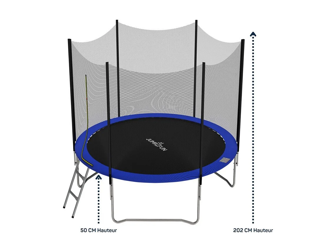 Trampoline pour enfant Jump4Fun Deluxe filet extérieur -6FT (185 cm)