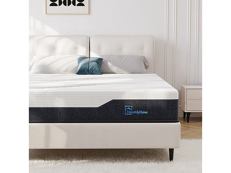 Matras 160x200 cm HavenlyHome, extra dik 25 cm, omkeerbare ondersteuning, traagschuim, ademend, anti-mijt en antibacterieel