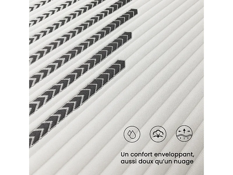 Matras 160x200 cm HavenlyHome, extra dik 25 cm, omkeerbare ondersteuning, traagschuim, ademend, anti-mijt en antibacterieel