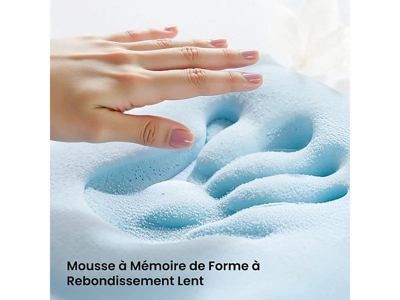 Matras140x190 cm HavenlyHome, extra dik 25 cm, omkeerbare ondersteuning, traagschuim, ademend, anti-mijt en antibacterieel