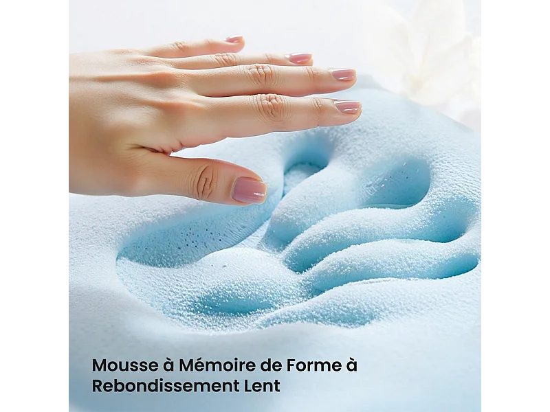 Matras140x190 cm HavenlyHome, extra dik 25 cm, omkeerbare ondersteuning, traagschuim, ademend, anti-mijt en antibacterieel