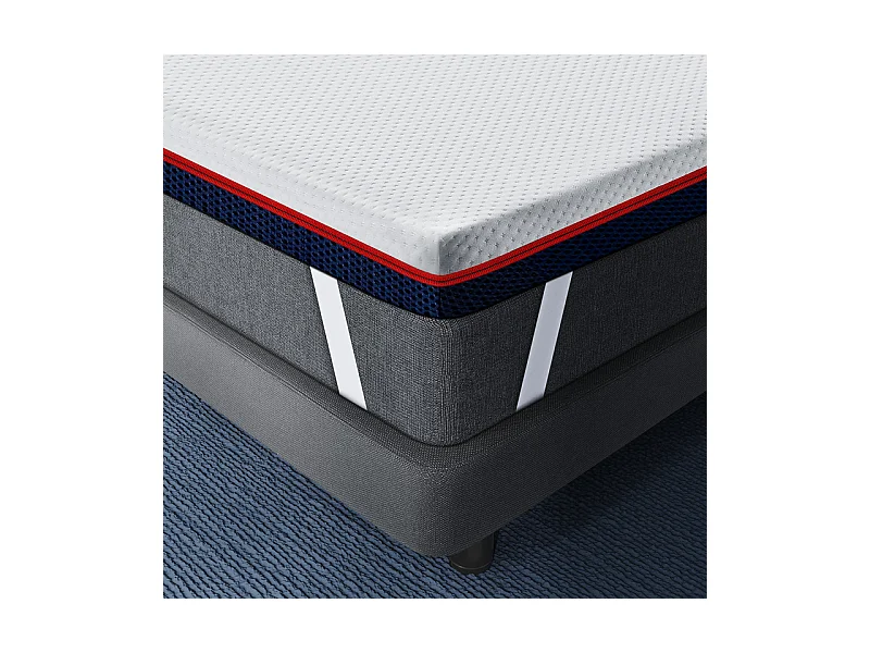 Matrastopper 160x200 cm INRE, 8 cm dik, traagschuim, hoge dichtheid, comfortabel en ademend, met wasbare hypoallergene hoes