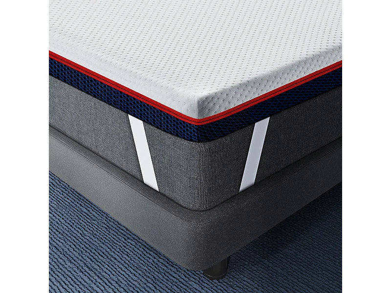 Matrastopper 160x200 cm INRE, 8 cm dik, traagschuim, hoge dichtheid, comfortabel en ademend, met wasbare hypoallergene hoes