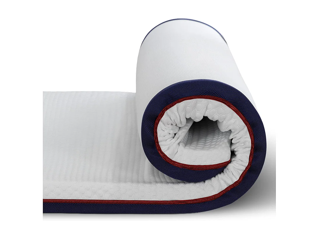 Matrastopper 160x200 cm INRE, 8 cm dik, traagschuim, hoge dichtheid, comfortabel en ademend, met wasbare hypoallergene hoes