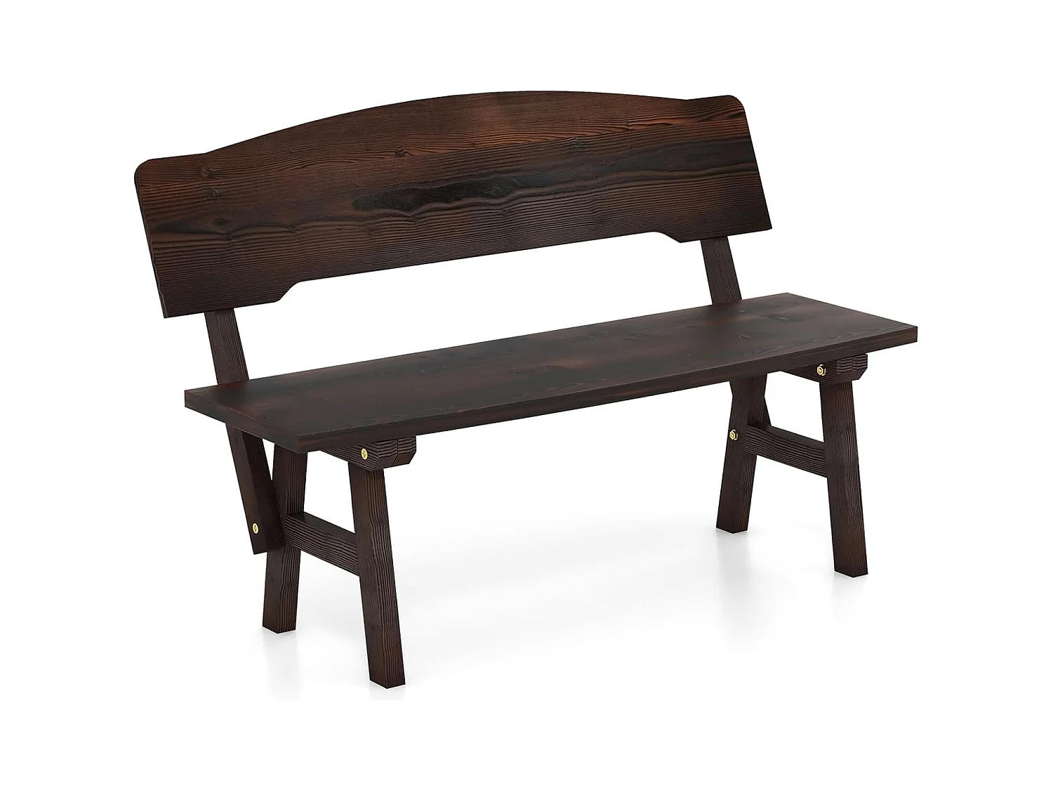 Tuinbank, schommelbank, zitbank tot 320 kg belastbaar, houten bank voor 2-zits, terrasbank van hout, parkbank voor tuin, terras, balkon, 111 x 85 x 89 cm