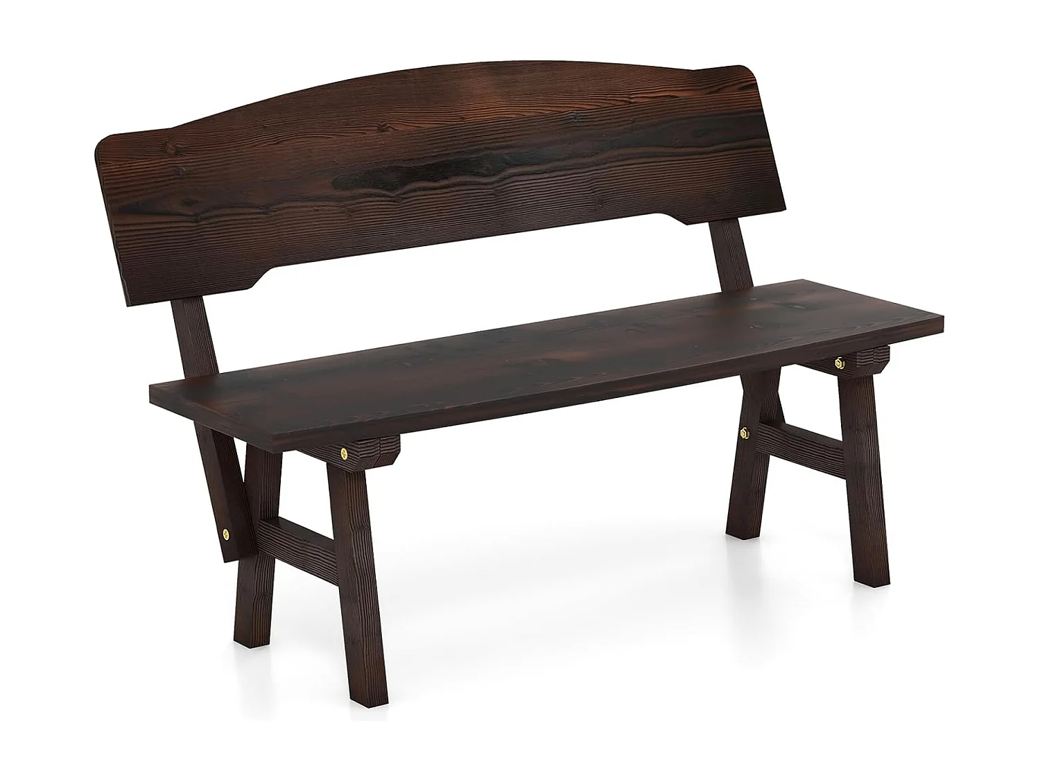 Tuinbank, schommelbank, zitbank tot 320 kg belastbaar, houten bank voor 2-zits, terrasbank van hout, parkbank voor tuin, terras, balkon, 111 x 85 x 89 cm