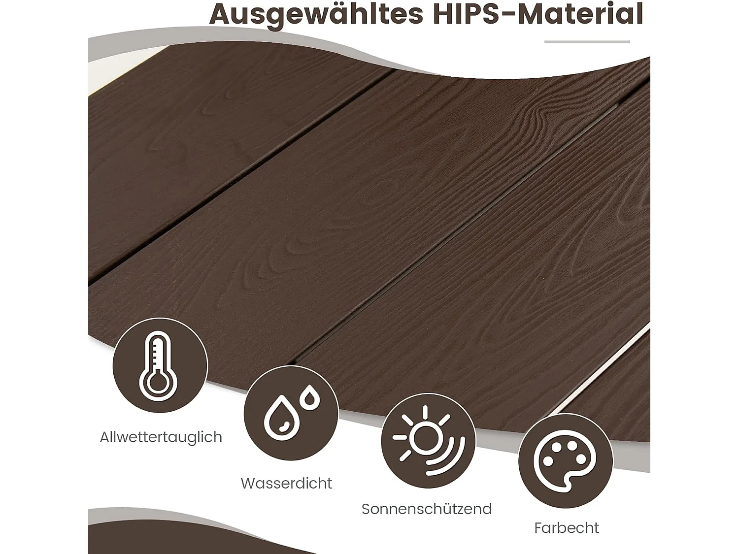 Balkontafel om op te hangen, inklapbare balkonhangtafel met 3-traps verstelbare hoogte, klaptafel, hangtafel,voor balkonleuningen, 60 x 40 cm, koffie ZB33211