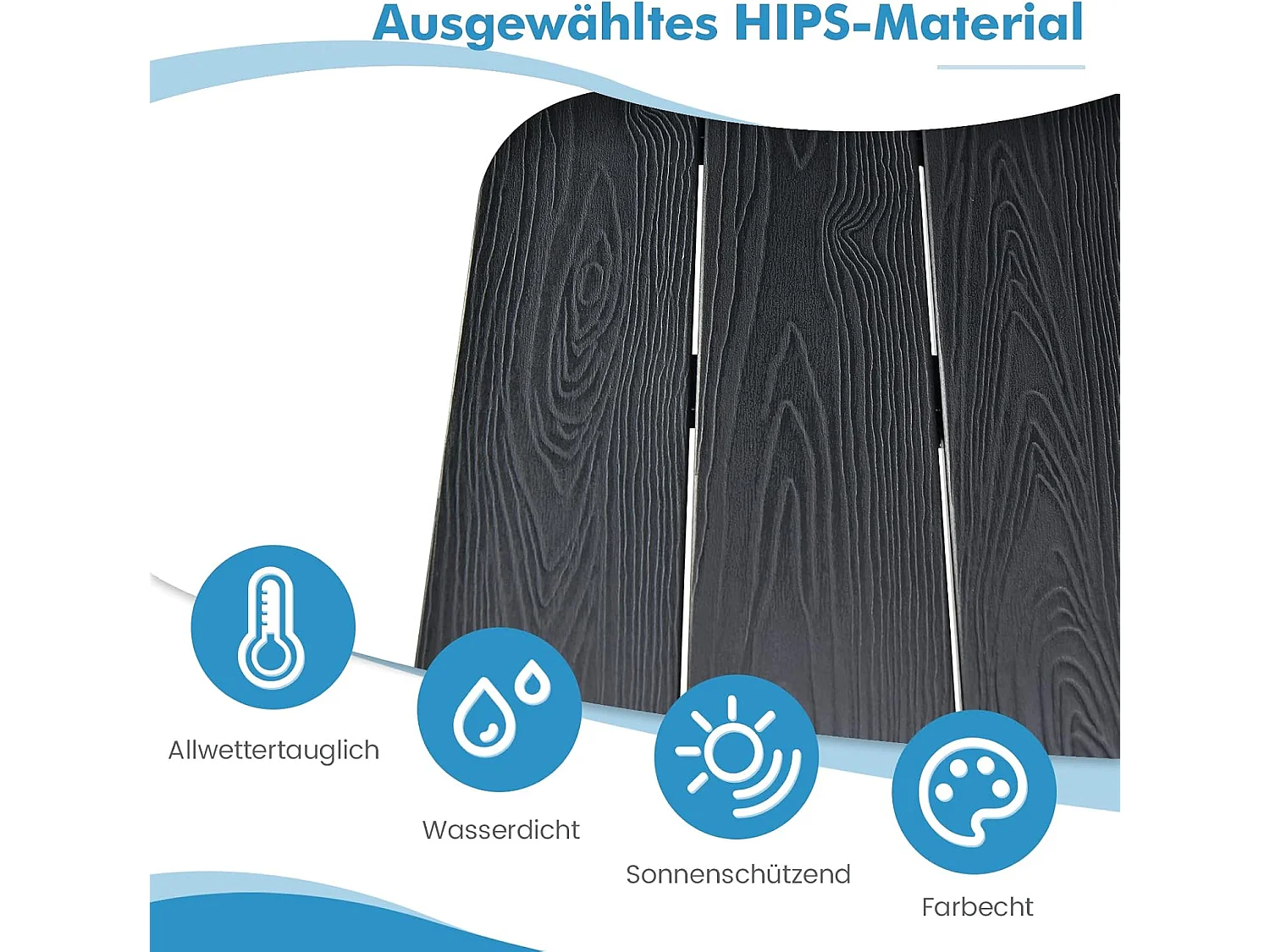 Balkontafel om op te hangen, inklapbare balkonhangtafel met 3-traps verstelbare hoogte, klaptafel, hangtafel, voor balkonleuningen, 60 x 40 cm, zwart ZB33211