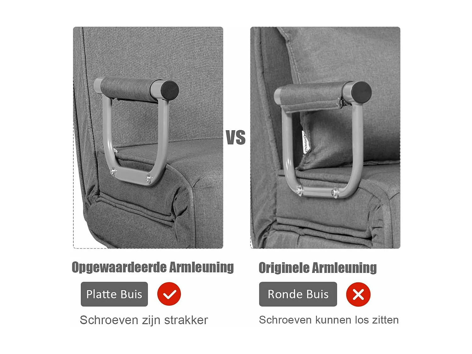 4-in-1 slaapstoel, inklapbaar, slaapbank met 5 standen, verstelbare rugleuning, bankbed met metalen frame, belastbaar tot 150 kg TH32639