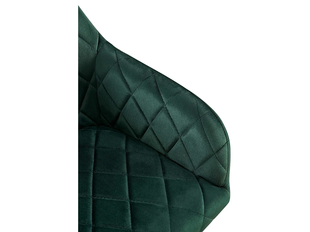 Lot de 2  chaises avec accoudoirs - Velours - Vert - Monett