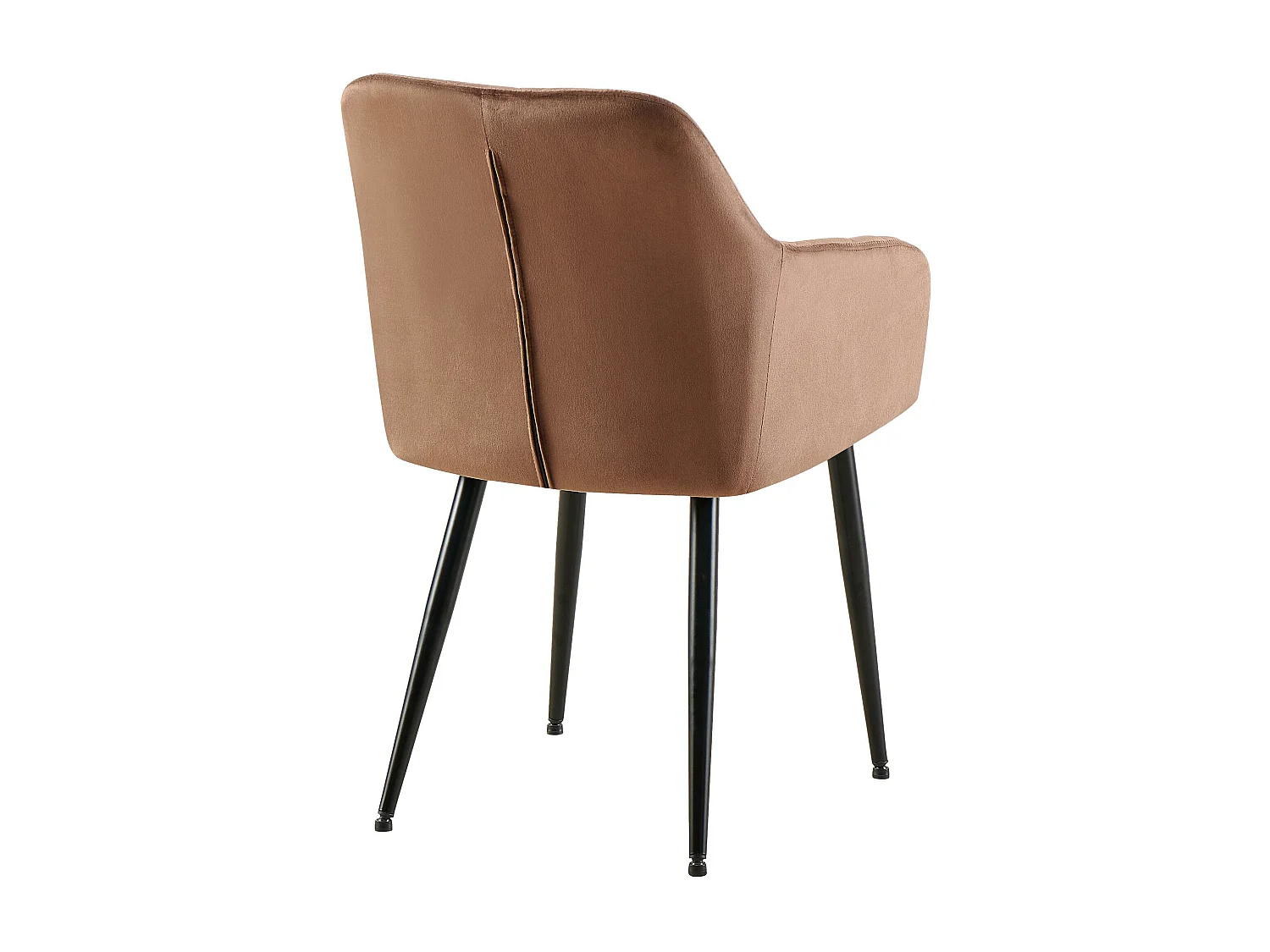 Lot de 2  chaises avec accoudoirs - Velours - Marron - Monett