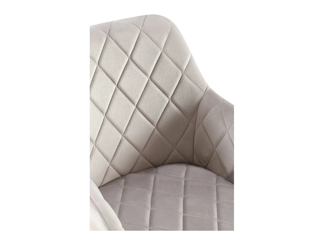 Lot de 2  chaises avec accoudoirs - Velours - Gris - Monett