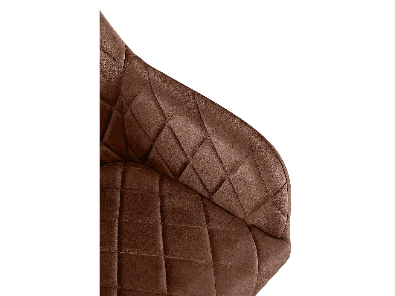 Lot de 2  chaises avec accoudoirs - Velours - Marron - Monett