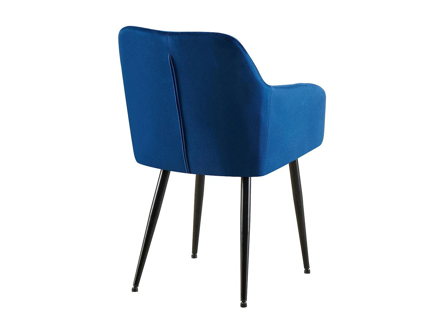 Lot de 2  chaises avec accoudoirs - Velours - Bleu foncé - Monett