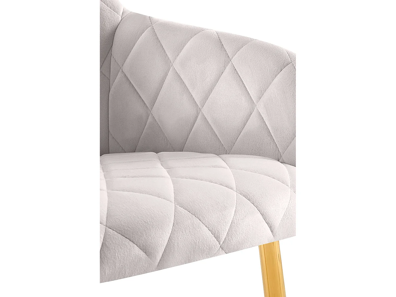 Lot de 2  chaises avec accoudoirs - Velours - Gris - Monett