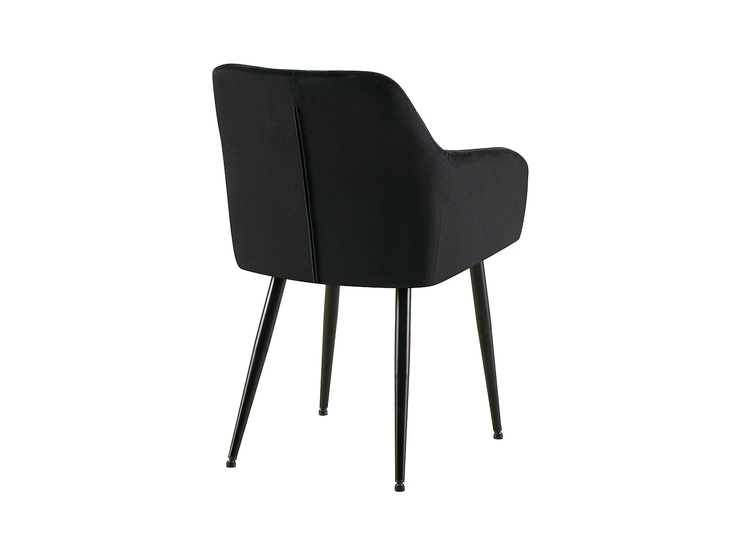 Lot de 2  chaises avec accoudoirs - Velours - Noir - Monett