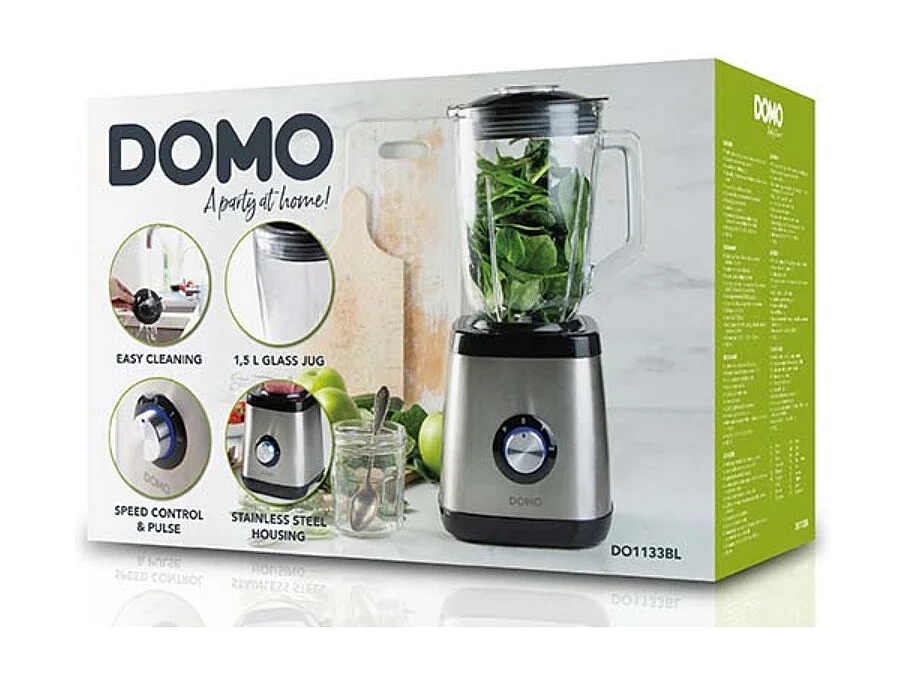 Domo Blender 1.5l 1000w gris métallisé - DO1133BL