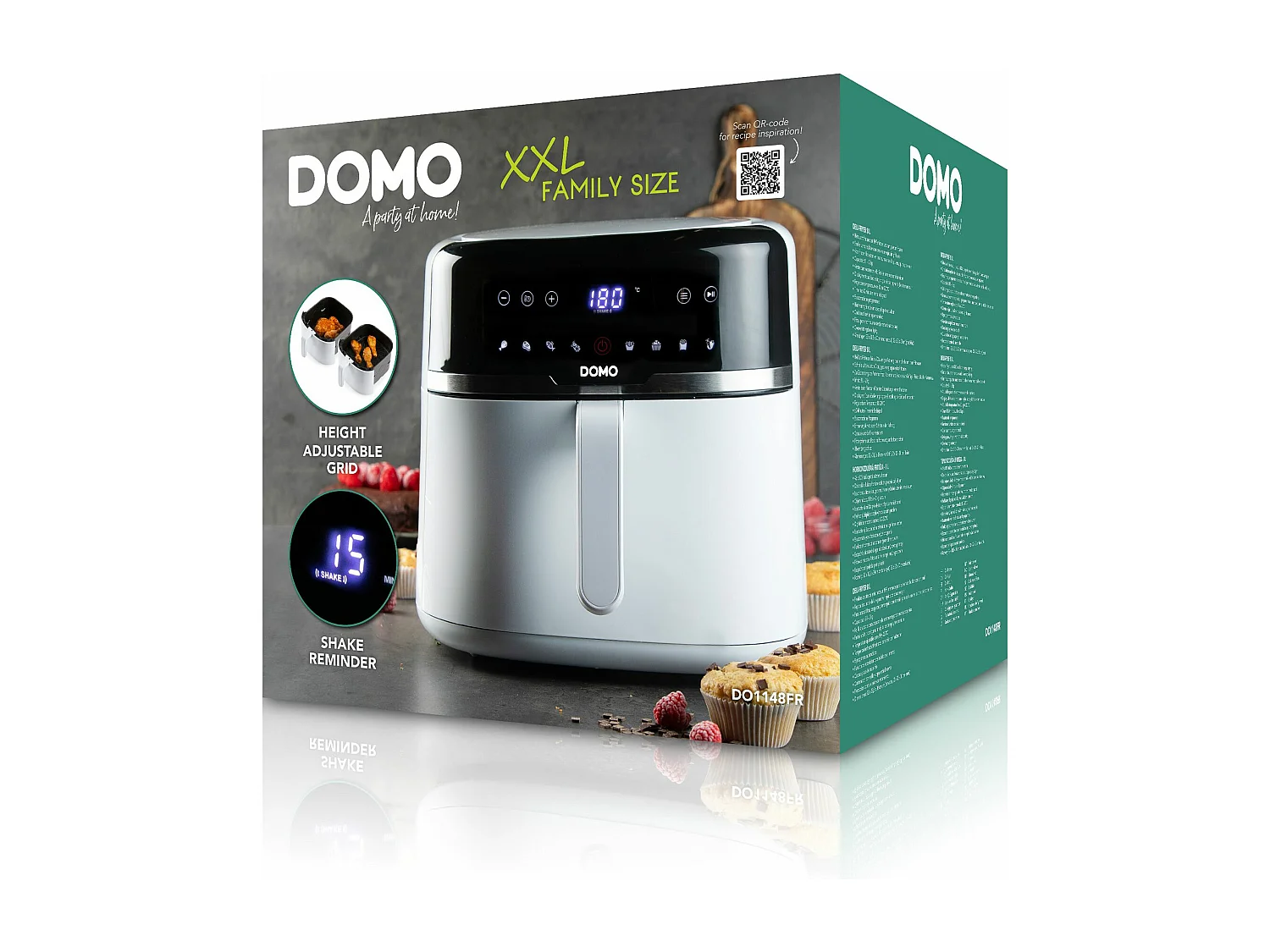 Domo Friteuse sans huile 8l 1800w blanc - DO1148FR