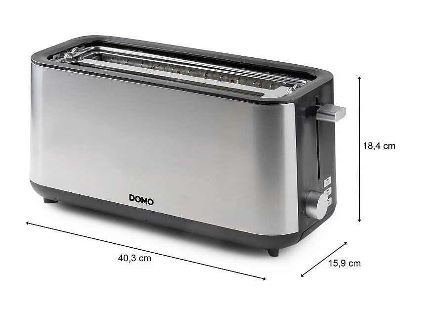 Domo Grille pains 2 fentes 1350w inox - DO967T