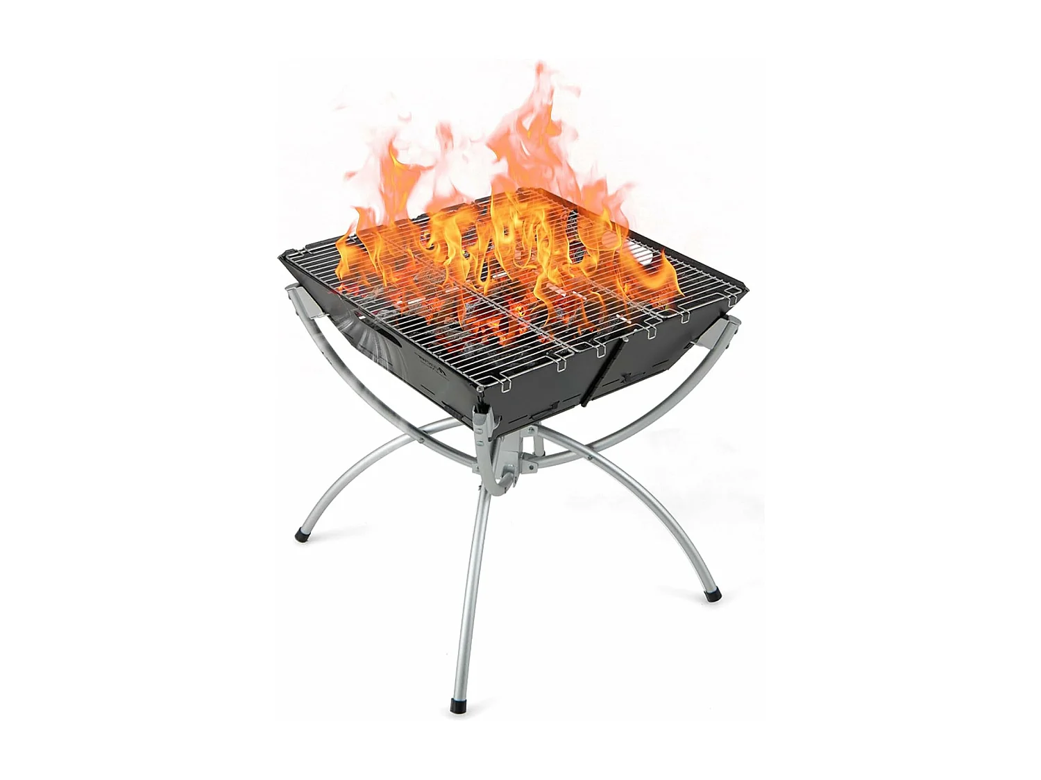 Campinggrill, 3-in-1 vuurplaats voor brandhout en houtskool, draagbare vuurschaal met draagtas en handschoenen voor grillen, kampvuur ZB33625