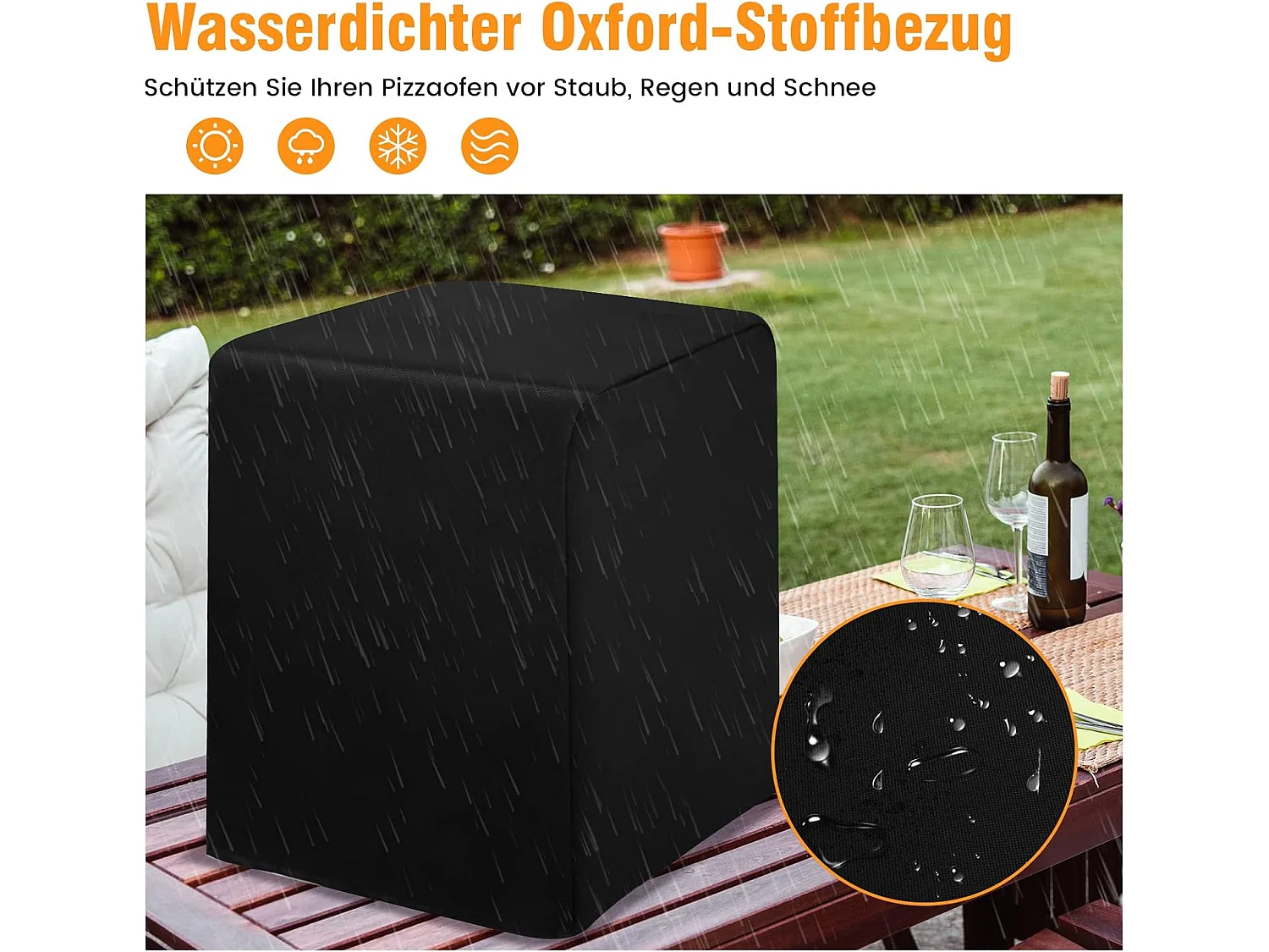 4-in-1 pizzaoven, outdoor grill, houtgestookte pizzaoven, pizzasteen, pizzaschep en grillrooster, draagbare tuinoven voor tuin, camping, feest