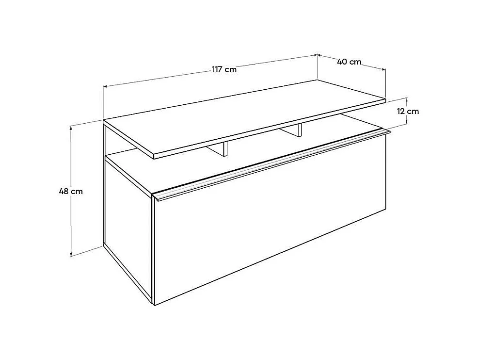 Meuble TV en aggloméré Titan