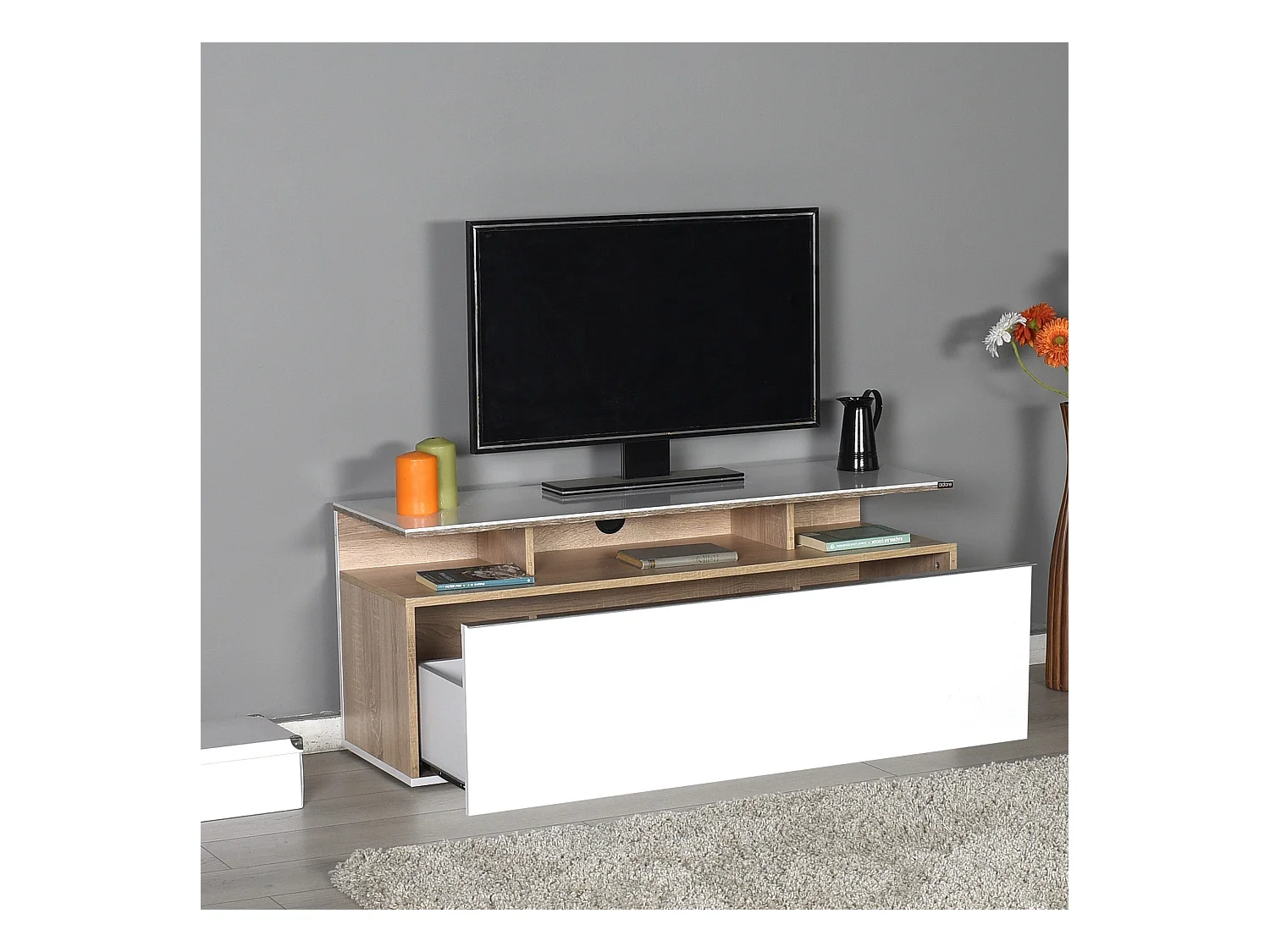 Meuble TV en aggloméré Titan