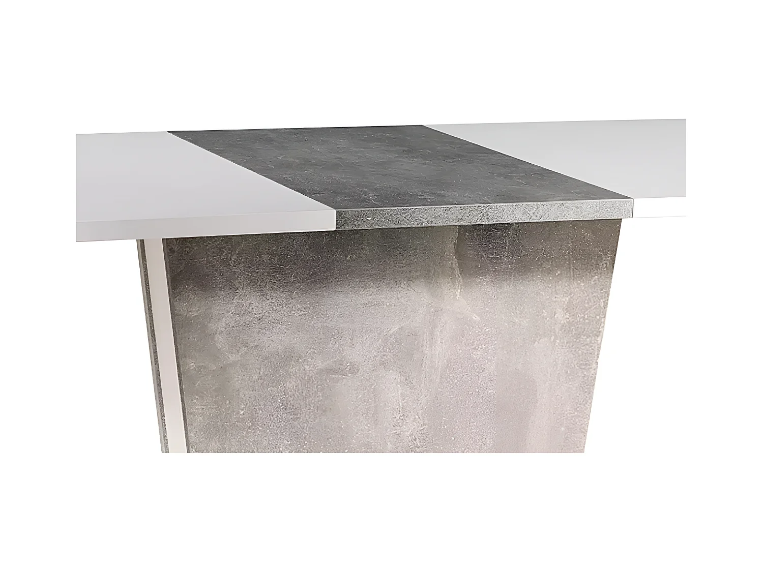 Esstisch Calypso/Erweiterbar/Holzwerkstoff/Weiss&Grau