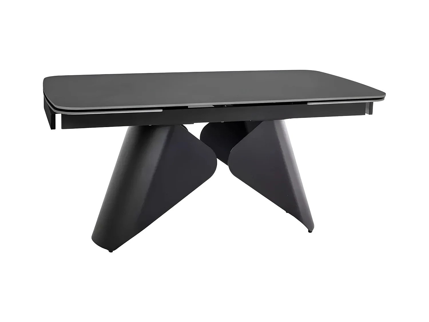 Esstisch Armando (90x160-240)/Keramik/Metall/Schwarz