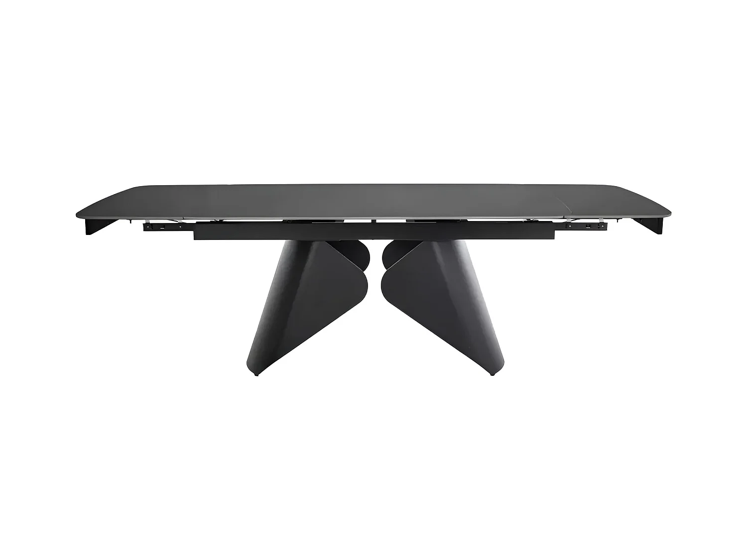 Esstisch Armando (90x160-240)/Keramik/Metall/Schwarz