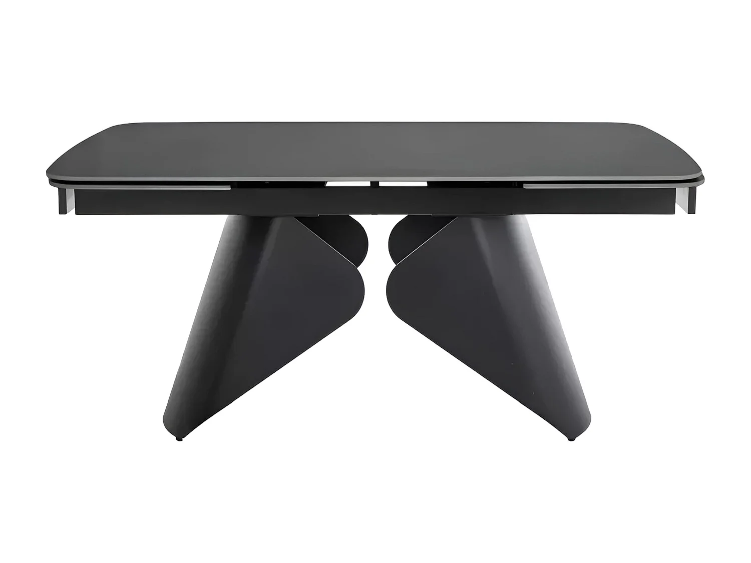 Esstisch Armando (90x160-240)/Keramik/Metall/Schwarz