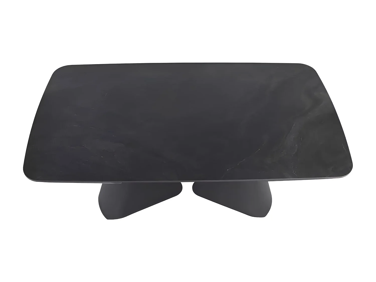 Esstisch Armando (90x160-240)/Keramik/Metall/Schwarz