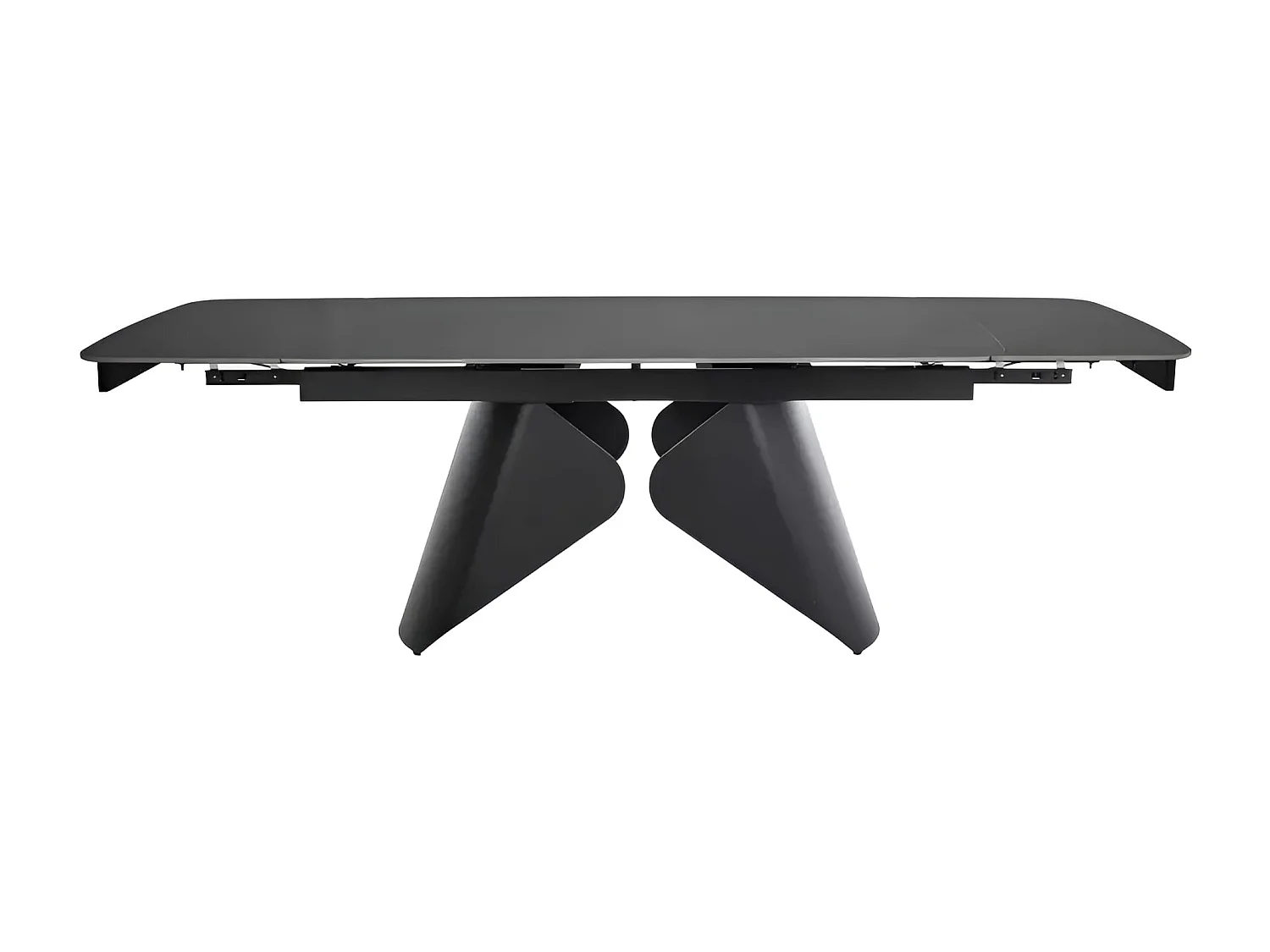 Esstisch Armando (90x160-240)/Keramik/Metall/Schwarz