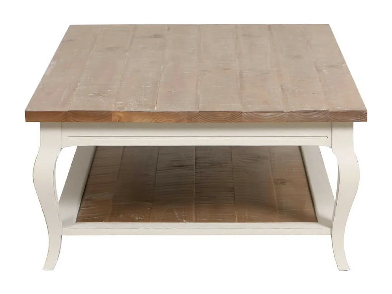 Table basse rectangulaire Bois Blanc - Provence Interior's