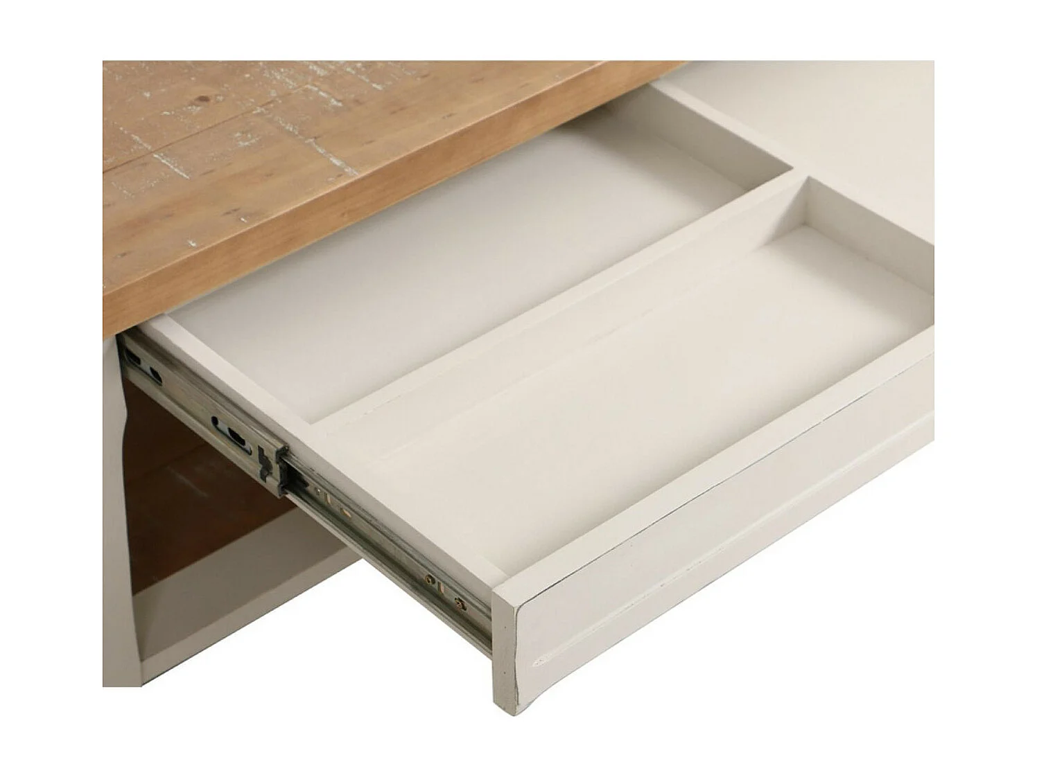 Table basse rectangulaire Bois Blanc - Provence Interior's