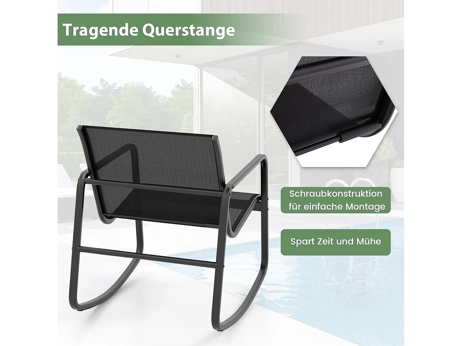 3-delige tuinmeubelset, balkonset met 2 stoelen en tafel, balkonmeubels, terrasmeubels, tuingarnituur, zitgroep voor terras, balkon, tuin ZB34459