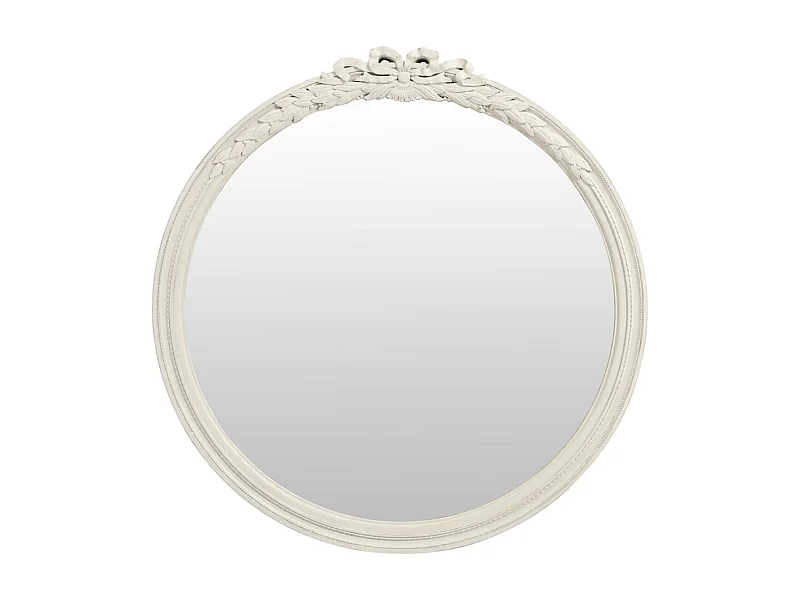 Miroir rond louis xv MDF Blanc - Les Miroirs D'Interior'S Interior's