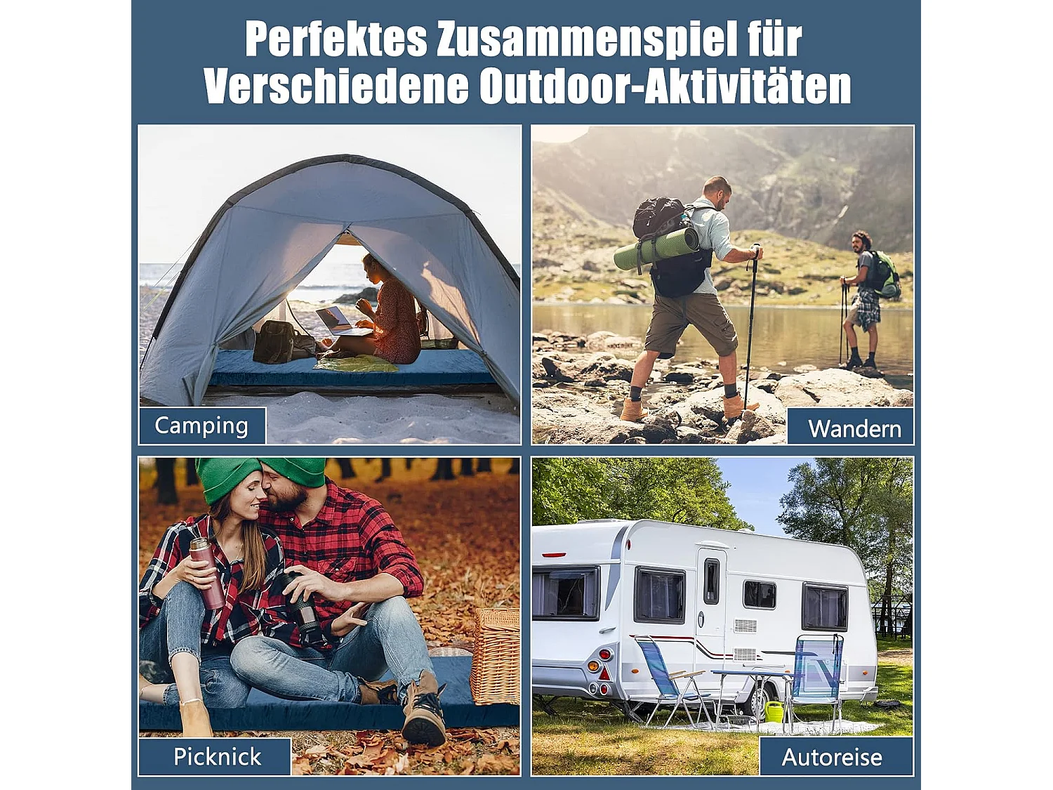 Isomat Camping matras van traagschuim, lichte slaapmat met flanellen overtrek, incl. draagtas, gastenmatras voor reizen, wandelen 183 x 62,5 x 6,5 cm ZB32940